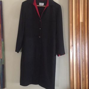 OBlack / Red Trim Dress / Coat